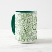 Mug Motif vert de biologie (Devant gauche)