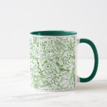 Mug Motif vert de biologie<br><div class="desc">Caractéristiques de conception ce qu'un motif de diverses images s'est rapportées à la biologie et au champ médical.</div>