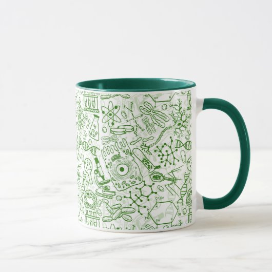 Mug Motif vert de biologie (Droite)