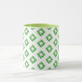 Mug Motif vert de dent de plaid (Centre)