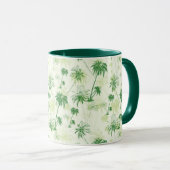 Mug Motif vert de palmier (Devant droit)