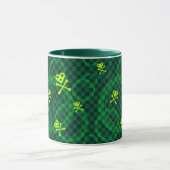 Mug Motif vert d'Emo avec des cercles (Centre)