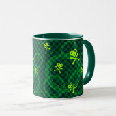 Mug Motif vert d'Emo avec des cercles (Devant droit)