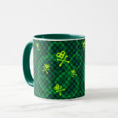 Mug Motif vert d'Emo avec des cercles (Devant gauche)