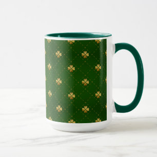 Mug Motif vert d'or de trèfle