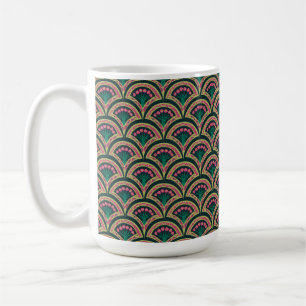 Mug motif vert en forme de coque