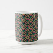 Mug motif vert en forme de coquille (Devant droit)
