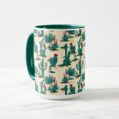 Mug Motif vert et rouge Cactus (Devant gauche)
