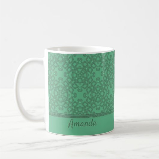Mug Motif vert menthe personnalisé (Gauche)