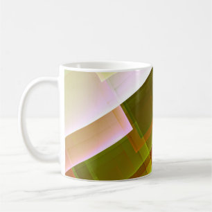 Mug Motif vert orange abstrait géométrique