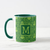 Mug Motif vert orange | Ajouter votre monogramme (Gauche)