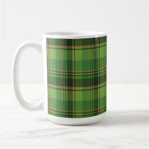 MUG MOTIF VERT & ORANGE IRLANDAIS PLAID