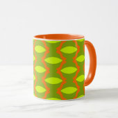 Mug Motif Vert Oval Orange (Devant droit)