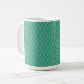 Mug Motif vert stylisé de feuille (Devant gauche)