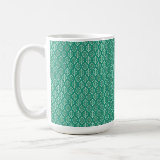 Mug Motif vert stylisé de feuille (Gauche)