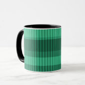 Mug Motif vertical rayé dans les tons verts (Devant gauche)