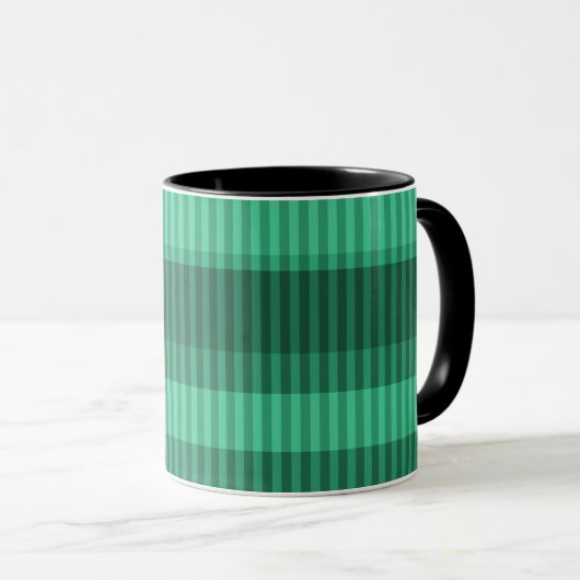 Mug Motif vertical rayé dans les tons verts (Devant droit)