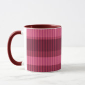 Mug Motif vertical rayé rouge corail (Gauche)