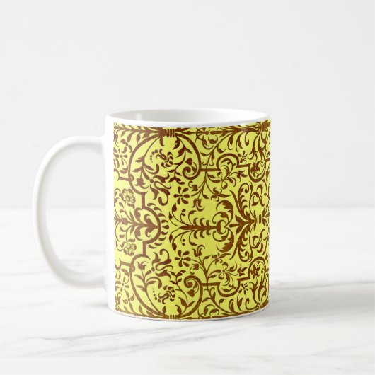 Mug Motif victorien jaune (Gauche)