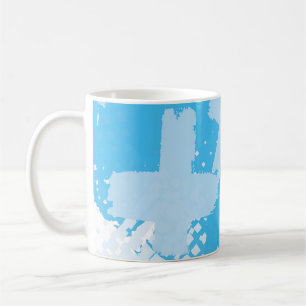 Mug motif vintage Abstrait et transparent. Colo répéti