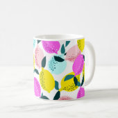 Mug Motif Vintage aux citrons à main (Devant droit)