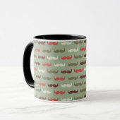 Mug Motif vintage avec la moustache (Devant gauche)