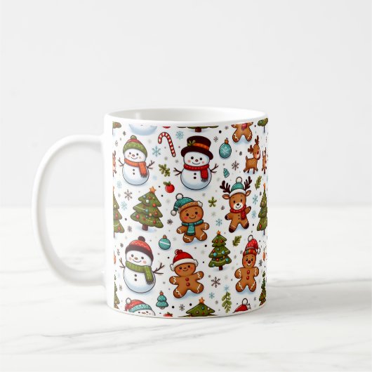 Mug Motif Vintage Christmas Lights (Gauche)