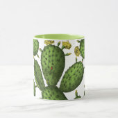 Mug Motif Vintage de Cactus Floral Jaune (Centre)