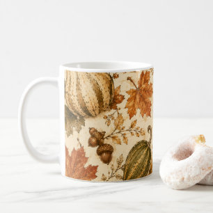 Mug Motif vintage de citrouille et de gourdes d'automn