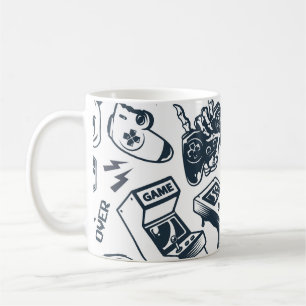 Mug Motif vintage de jeux rétro.