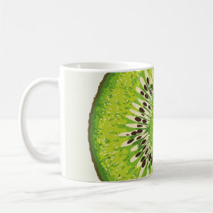 Mug motif vintage en tranche kiwi.