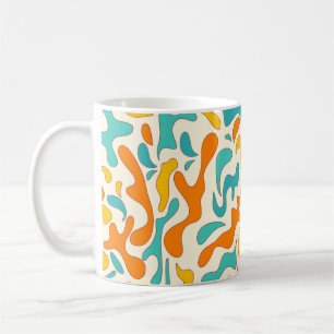 Mug motif vintage fleuri sans coulisse avec tourbillon