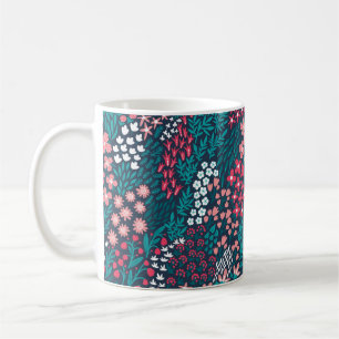 Mug Motif vintage fleuri sans soudure. Sans fin répété