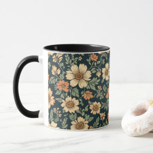Mug Motif vintage floral