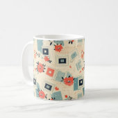 Mug Motif vintage Floral & Caméra (3) (Devant gauche)