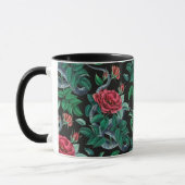 Mug Motif vintage Red Rose & Snake (Gauche)