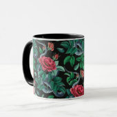 Mug Motif vintage Red Rose & Snake (Devant gauche)