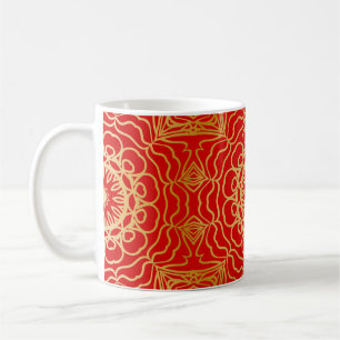 Mug Motif vintage sans couture avec fleurs abstraites