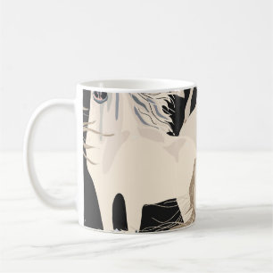 Mug Motif vintage sans soudure à cheval Galloping. CAR