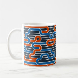 Mug Motif vintage sans soudure avec lignes torsadées,
