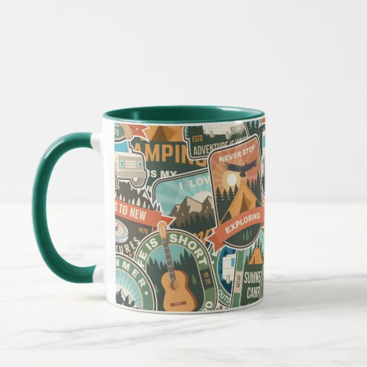 Mug Motif Vintage voyage Explorer (Gauche)