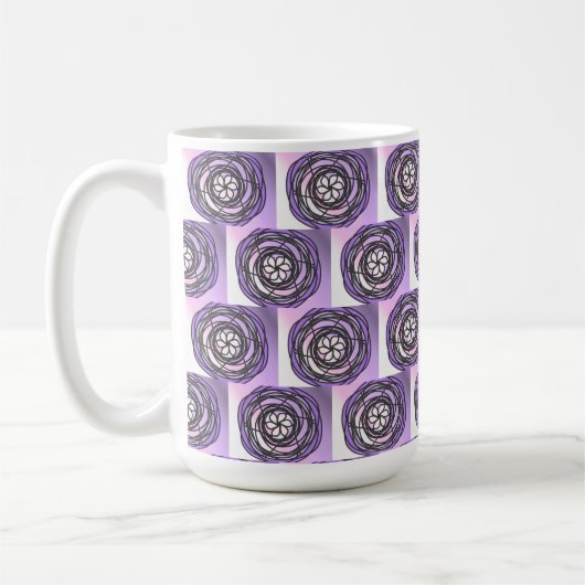 Mug Motif violet de fleurs de passion (Gauche)