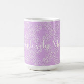Mug motif violet floral de dentelle (Centre)