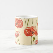 Mug Motif Watercolor Red Poppies. (Centre)