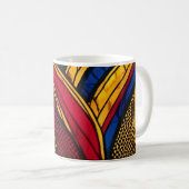 Mug Motif Wax Africain – Explosion de Couleurs (Devant droit)