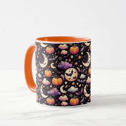 Mug Motif Whimsical Halloween Night Sky (Devant gauche)