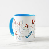 Mug Motif Woodland de Fox moderne personnalisé (Devant gauche)