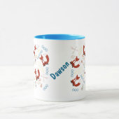 Mug Motif Woodland de Fox moderne personnalisé (Centre)