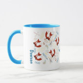 Mug Motif Woodland de Fox moderne personnalisé (Gauche)