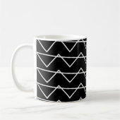 Mug Motif Zigzag à rayures Chevron noir et blanc (Gauche)